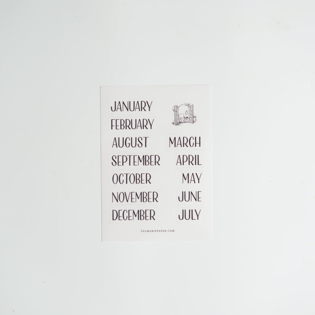 Monthly Sticker Set